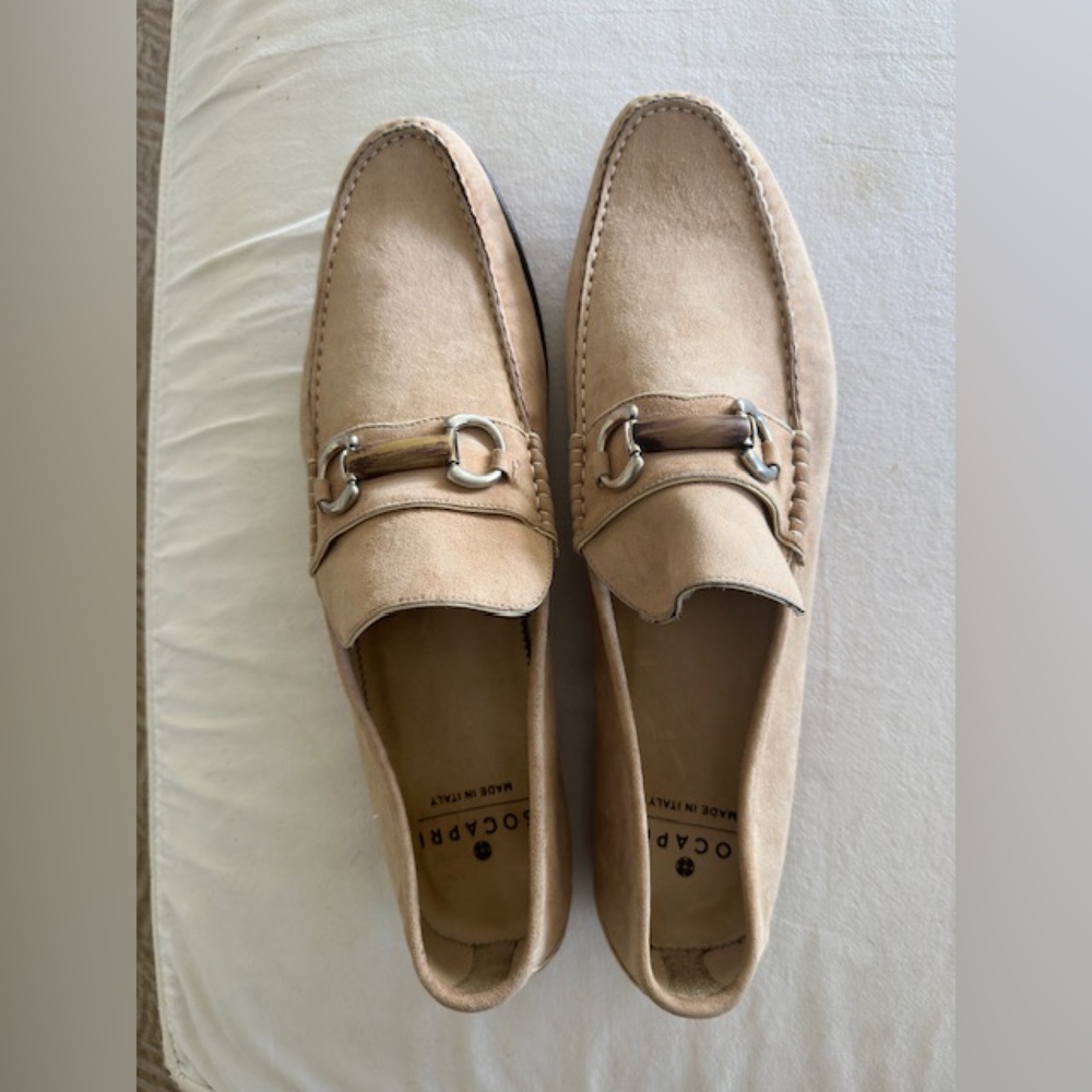 NEVER WORN: Brown suede loafers